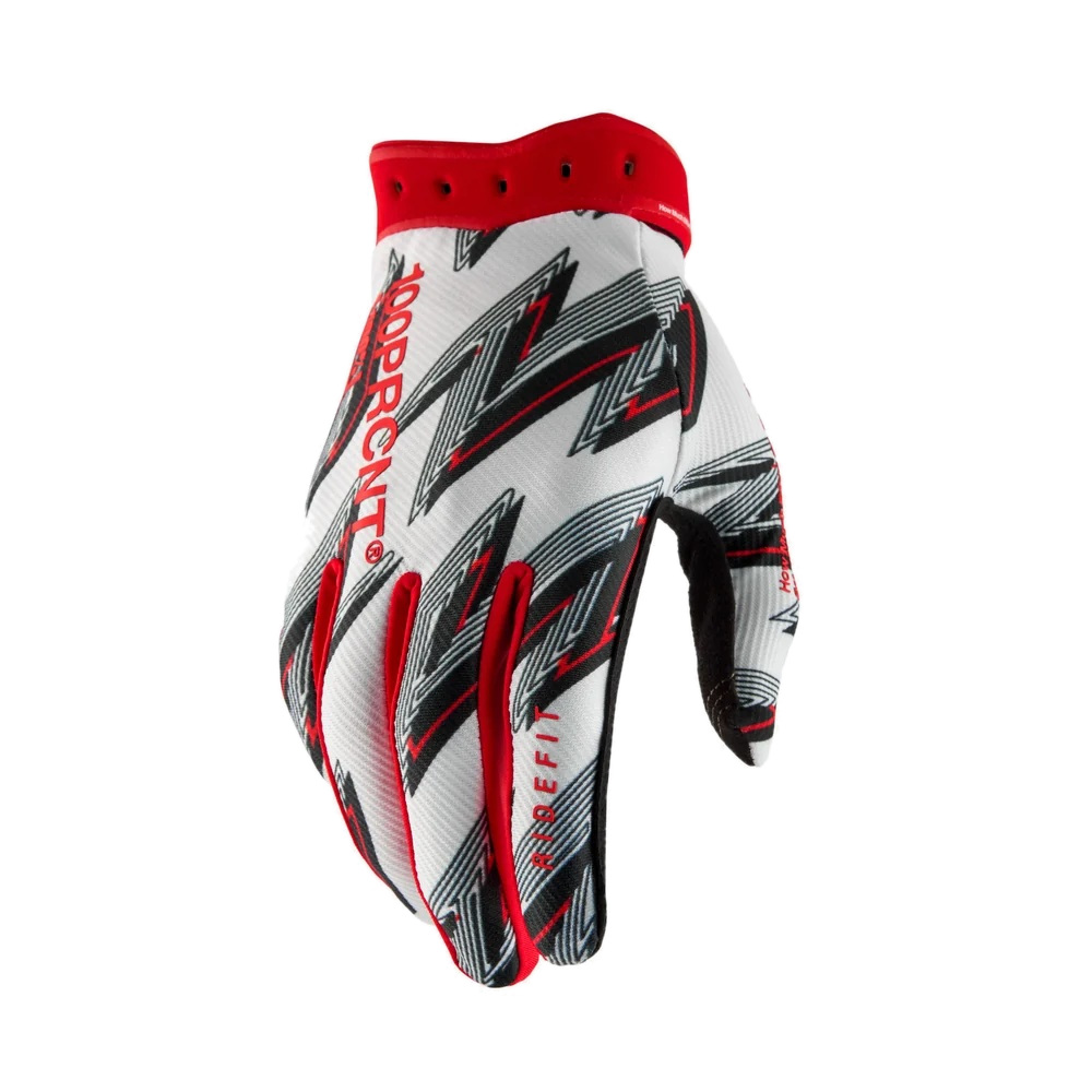100% - RIDEFIT GLOVE - WHITE RED